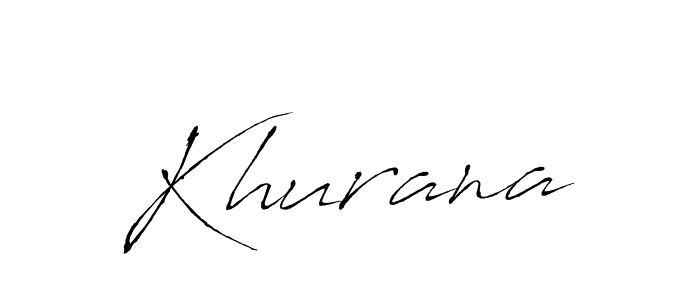 Design your own signature with our free online signature maker. With this signature software, you can create a handwritten (Antro_Vectra) signature for name Khurana. Khurana signature style 6 images and pictures png