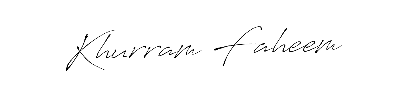 The best way (Antro_Vectra) to make a short signature is to pick only two or three words in your name. The name Khurram Faheem include a total of six letters. For converting this name. Khurram Faheem signature style 6 images and pictures png