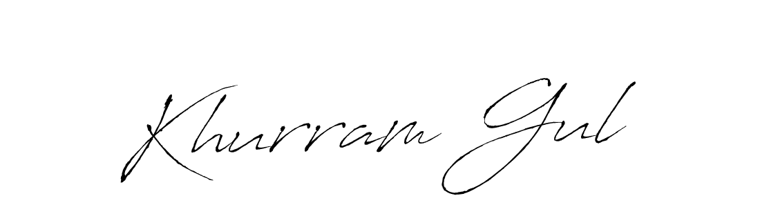 Khurram Gul stylish signature style. Best Handwritten Sign (Antro_Vectra) for my name. Handwritten Signature Collection Ideas for my name Khurram Gul. Khurram Gul signature style 6 images and pictures png