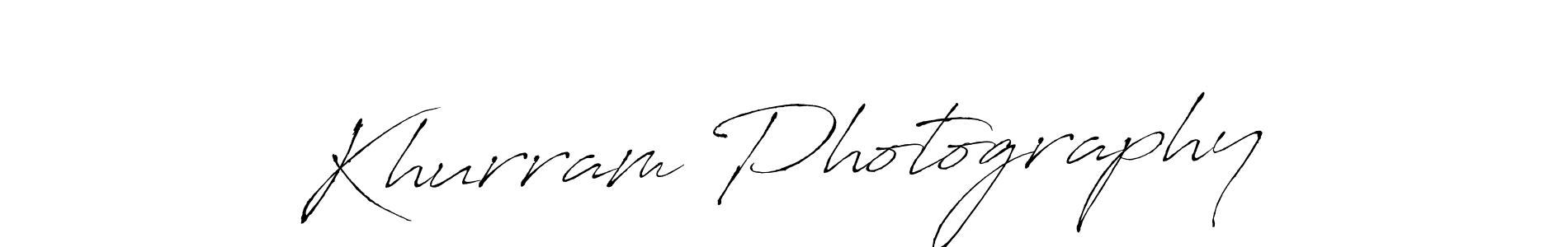 Design your own signature with our free online signature maker. With this signature software, you can create a handwritten (Antro_Vectra) signature for name Khurram Photography. Khurram Photography signature style 6 images and pictures png