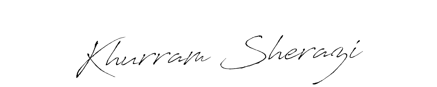 Make a beautiful signature design for name Khurram Sherazi. With this signature (Antro_Vectra) style, you can create a handwritten signature for free. Khurram Sherazi signature style 6 images and pictures png