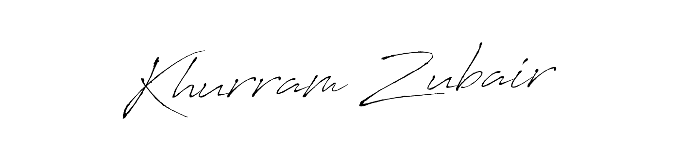 Khurram Zubair stylish signature style. Best Handwritten Sign (Antro_Vectra) for my name. Handwritten Signature Collection Ideas for my name Khurram Zubair. Khurram Zubair signature style 6 images and pictures png