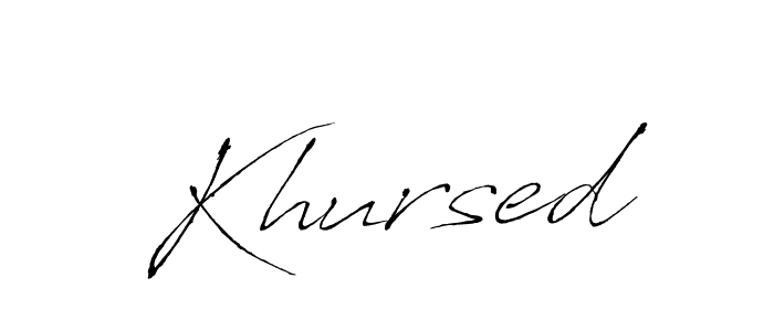 Similarly Antro_Vectra is the best handwritten signature design. Signature creator online .You can use it as an online autograph creator for name Khursed. Khursed signature style 6 images and pictures png
