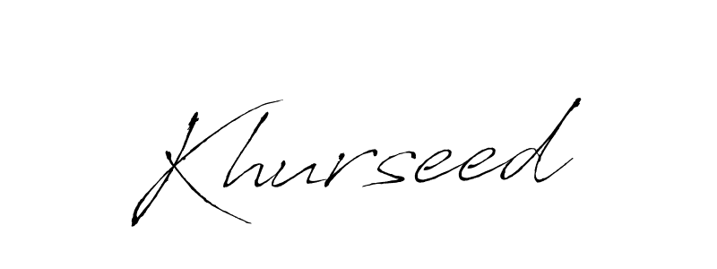 The best way (Antro_Vectra) to make a short signature is to pick only two or three words in your name. The name Khurseed include a total of six letters. For converting this name. Khurseed signature style 6 images and pictures png