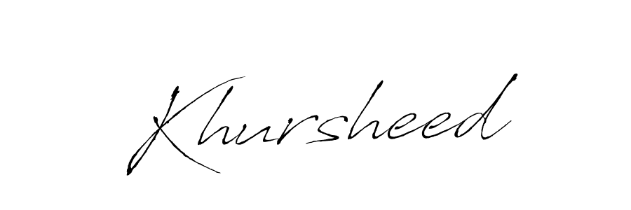 How to make Khursheed signature? Antro_Vectra is a professional autograph style. Create handwritten signature for Khursheed name. Khursheed signature style 6 images and pictures png