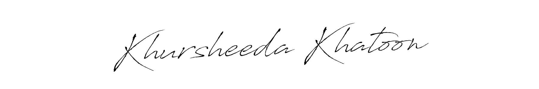 Create a beautiful signature design for name Khursheeda Khatoon. With this signature (Antro_Vectra) fonts, you can make a handwritten signature for free. Khursheeda Khatoon signature style 6 images and pictures png