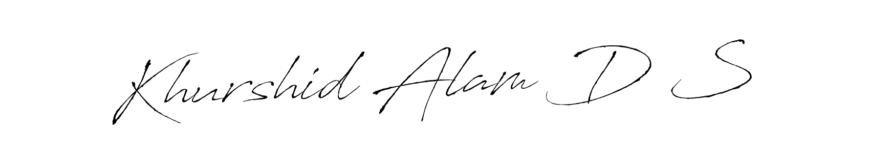 Similarly Antro_Vectra is the best handwritten signature design. Signature creator online .You can use it as an online autograph creator for name Khurshid Alam D S. Khurshid Alam D S signature style 6 images and pictures png