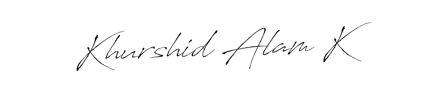 Make a beautiful signature design for name Khurshid Alam K. Use this online signature maker to create a handwritten signature for free. Khurshid Alam K signature style 6 images and pictures png