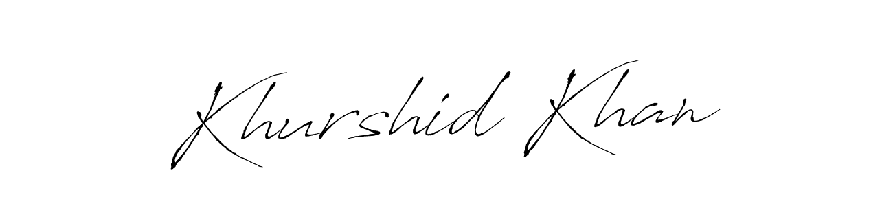 It looks lik you need a new signature style for name Khurshid Khan. Design unique handwritten (Antro_Vectra) signature with our free signature maker in just a few clicks. Khurshid Khan signature style 6 images and pictures png