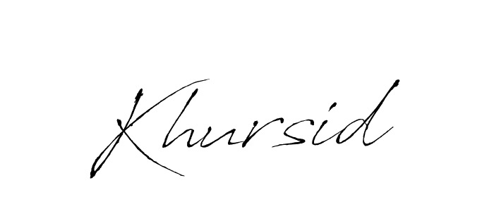 How to make Khursid signature? Antro_Vectra is a professional autograph style. Create handwritten signature for Khursid name. Khursid signature style 6 images and pictures png