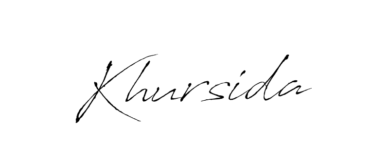 Antro_Vectra is a professional signature style that is perfect for those who want to add a touch of class to their signature. It is also a great choice for those who want to make their signature more unique. Get Khursida name to fancy signature for free. Khursida signature style 6 images and pictures png