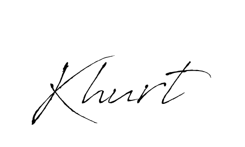 Design your own signature with our free online signature maker. With this signature software, you can create a handwritten (Antro_Vectra) signature for name Khurt. Khurt signature style 6 images and pictures png