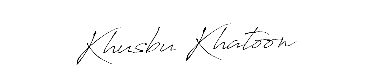 Design your own signature with our free online signature maker. With this signature software, you can create a handwritten (Antro_Vectra) signature for name Khusbu Khatoon. Khusbu Khatoon signature style 6 images and pictures png