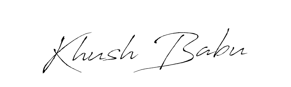 How to make Khush Babu signature? Antro_Vectra is a professional autograph style. Create handwritten signature for Khush Babu name. Khush Babu signature style 6 images and pictures png