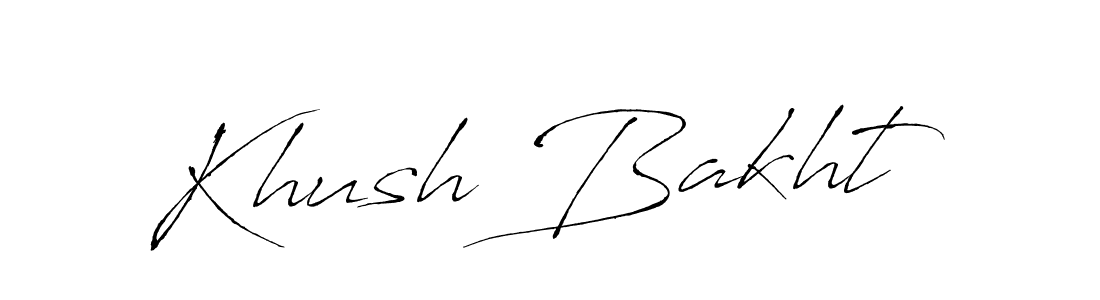 Similarly Antro_Vectra is the best handwritten signature design. Signature creator online .You can use it as an online autograph creator for name Khush Bakht. Khush Bakht signature style 6 images and pictures png