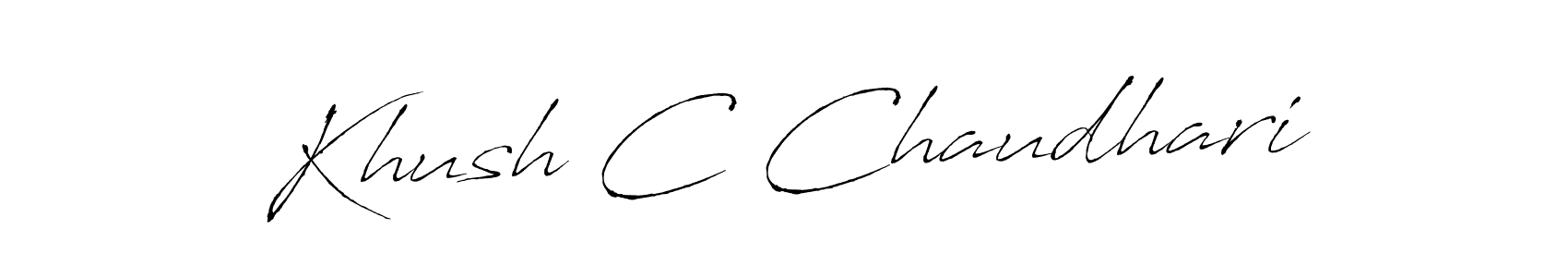 Make a beautiful signature design for name Khush C Chaudhari. With this signature (Antro_Vectra) style, you can create a handwritten signature for free. Khush C Chaudhari signature style 6 images and pictures png