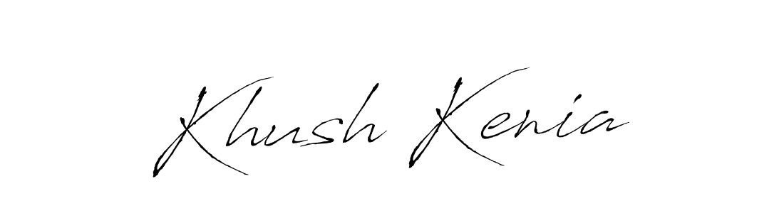 Make a beautiful signature design for name Khush Kenia. With this signature (Antro_Vectra) style, you can create a handwritten signature for free. Khush Kenia signature style 6 images and pictures png