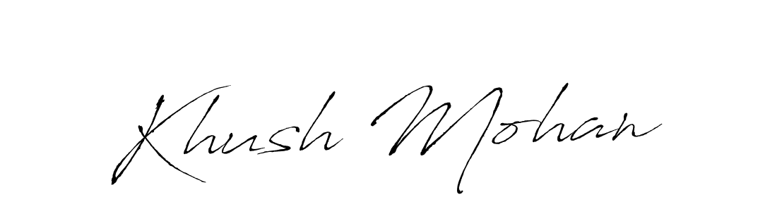 Use a signature maker to create a handwritten signature online. With this signature software, you can design (Antro_Vectra) your own signature for name Khush Mohan. Khush Mohan signature style 6 images and pictures png
