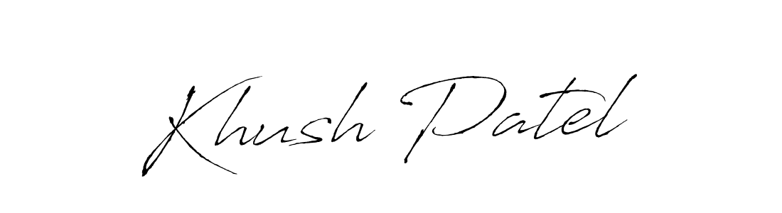 It looks lik you need a new signature style for name Khush Patel. Design unique handwritten (Antro_Vectra) signature with our free signature maker in just a few clicks. Khush Patel signature style 6 images and pictures png