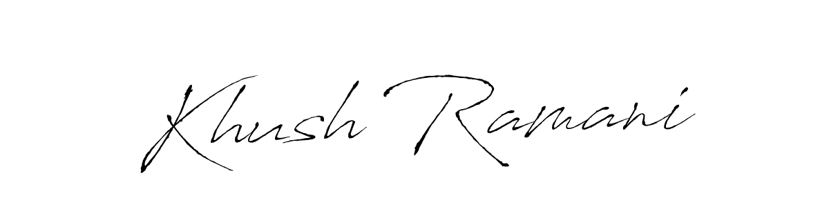 This is the best signature style for the Khush Ramani name. Also you like these signature font (Antro_Vectra). Mix name signature. Khush Ramani signature style 6 images and pictures png