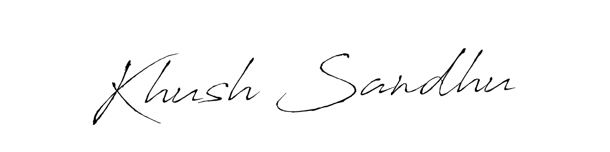 How to make Khush Sandhu signature? Antro_Vectra is a professional autograph style. Create handwritten signature for Khush Sandhu name. Khush Sandhu signature style 6 images and pictures png