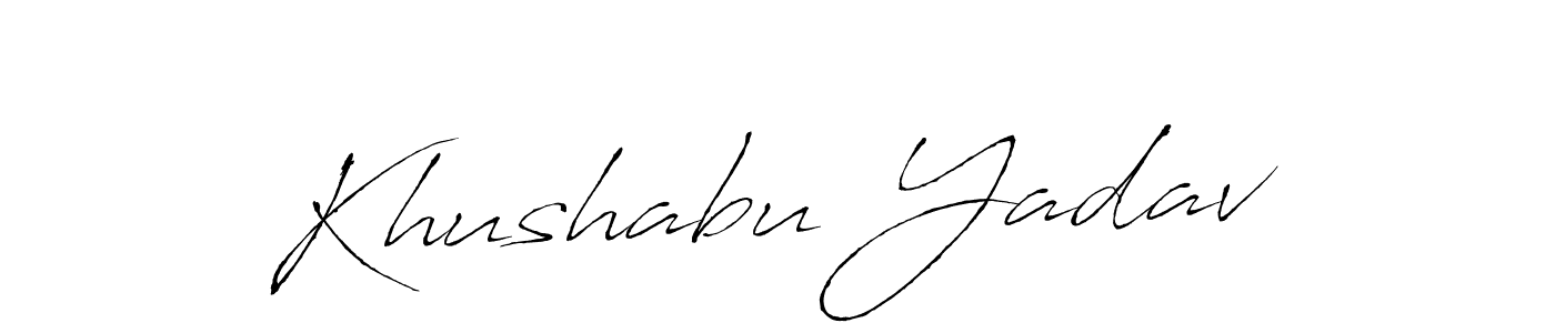 Khushabu Yadav stylish signature style. Best Handwritten Sign (Antro_Vectra) for my name. Handwritten Signature Collection Ideas for my name Khushabu Yadav. Khushabu Yadav signature style 6 images and pictures png
