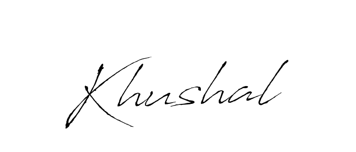 How to make Khushal signature? Antro_Vectra is a professional autograph style. Create handwritten signature for Khushal name. Khushal signature style 6 images and pictures png