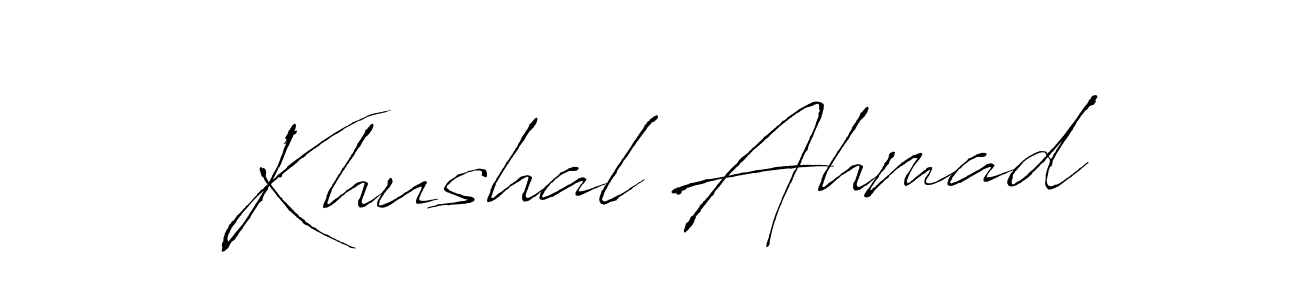 This is the best signature style for the Khushal Ahmad name. Also you like these signature font (Antro_Vectra). Mix name signature. Khushal Ahmad signature style 6 images and pictures png