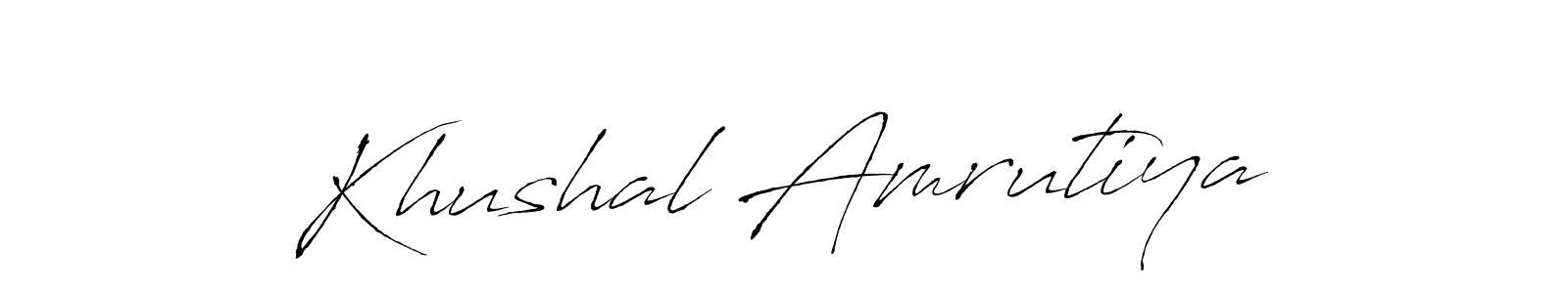 Khushal Amrutiya stylish signature style. Best Handwritten Sign (Antro_Vectra) for my name. Handwritten Signature Collection Ideas for my name Khushal Amrutiya. Khushal Amrutiya signature style 6 images and pictures png