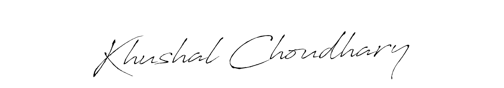 How to make Khushal Choudhary signature? Antro_Vectra is a professional autograph style. Create handwritten signature for Khushal Choudhary name. Khushal Choudhary signature style 6 images and pictures png