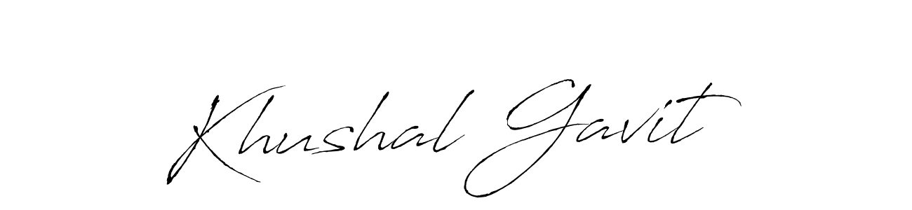 Also we have Khushal Gavit name is the best signature style. Create professional handwritten signature collection using Antro_Vectra autograph style. Khushal Gavit signature style 6 images and pictures png