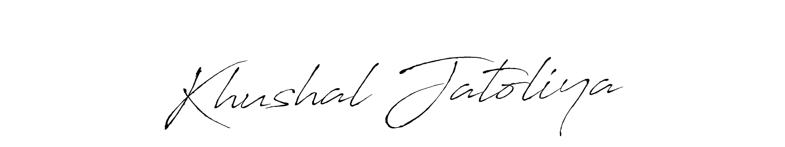 How to make Khushal Jatoliya name signature. Use Antro_Vectra style for creating short signs online. This is the latest handwritten sign. Khushal Jatoliya signature style 6 images and pictures png