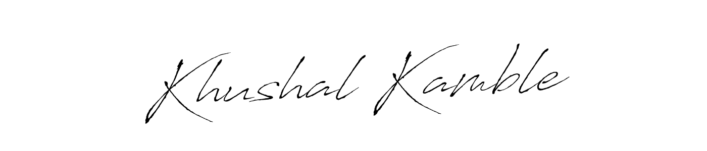 The best way (Antro_Vectra) to make a short signature is to pick only two or three words in your name. The name Khushal Kamble include a total of six letters. For converting this name. Khushal Kamble signature style 6 images and pictures png