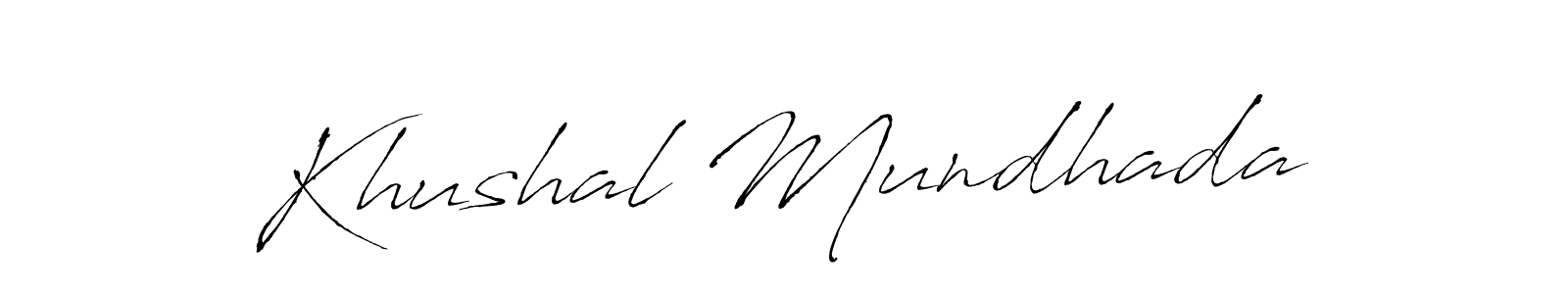 Also we have Khushal Mundhada name is the best signature style. Create professional handwritten signature collection using Antro_Vectra autograph style. Khushal Mundhada signature style 6 images and pictures png