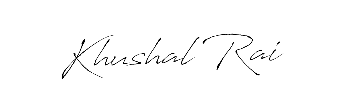 Khushal Rai stylish signature style. Best Handwritten Sign (Antro_Vectra) for my name. Handwritten Signature Collection Ideas for my name Khushal Rai. Khushal Rai signature style 6 images and pictures png