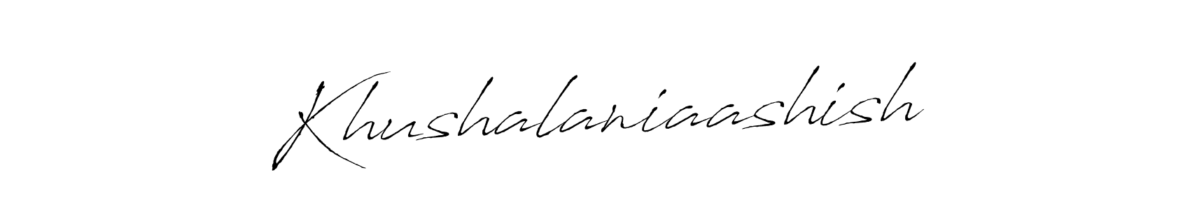 The best way (Antro_Vectra) to make a short signature is to pick only two or three words in your name. The name Khushalaniaashish include a total of six letters. For converting this name. Khushalaniaashish signature style 6 images and pictures png