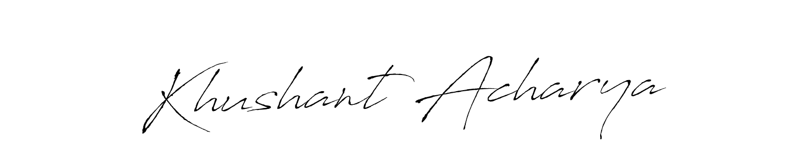 Once you've used our free online signature maker to create your best signature Antro_Vectra style, it's time to enjoy all of the benefits that Khushant Acharya name signing documents. Khushant Acharya signature style 6 images and pictures png