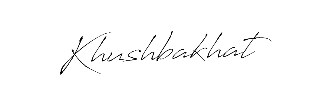 Khushbakhat stylish signature style. Best Handwritten Sign (Antro_Vectra) for my name. Handwritten Signature Collection Ideas for my name Khushbakhat. Khushbakhat signature style 6 images and pictures png