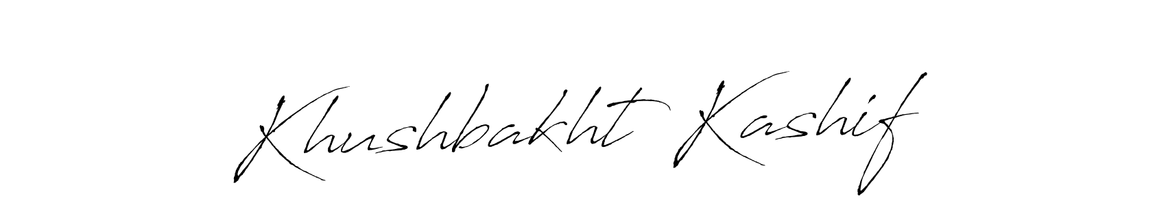 Create a beautiful signature design for name Khushbakht Kashif. With this signature (Antro_Vectra) fonts, you can make a handwritten signature for free. Khushbakht Kashif signature style 6 images and pictures png