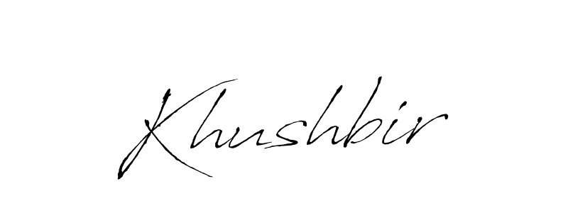 Design your own signature with our free online signature maker. With this signature software, you can create a handwritten (Antro_Vectra) signature for name Khushbir. Khushbir signature style 6 images and pictures png