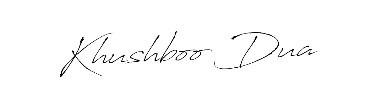 Make a beautiful signature design for name Khushboo Dua. With this signature (Antro_Vectra) style, you can create a handwritten signature for free. Khushboo Dua signature style 6 images and pictures png