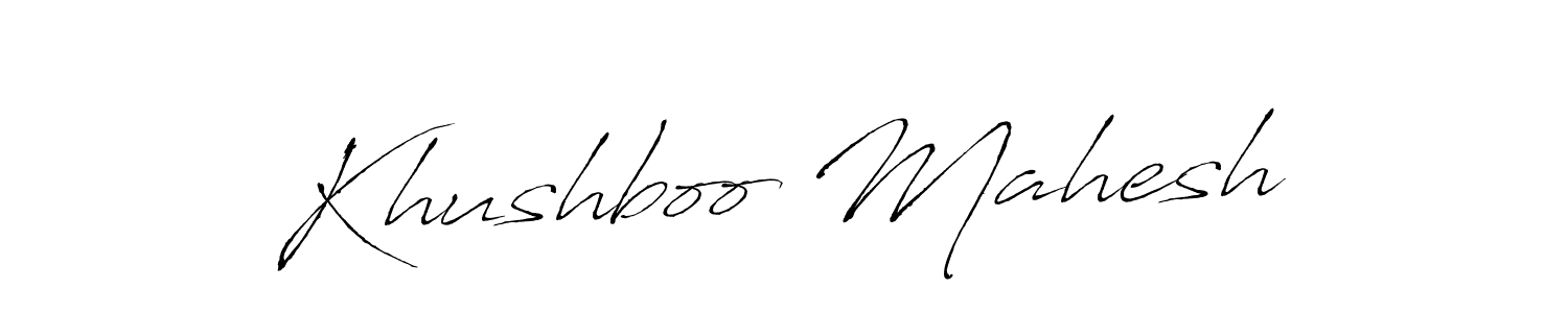 How to make Khushboo Mahesh name signature. Use Antro_Vectra style for creating short signs online. This is the latest handwritten sign. Khushboo Mahesh signature style 6 images and pictures png