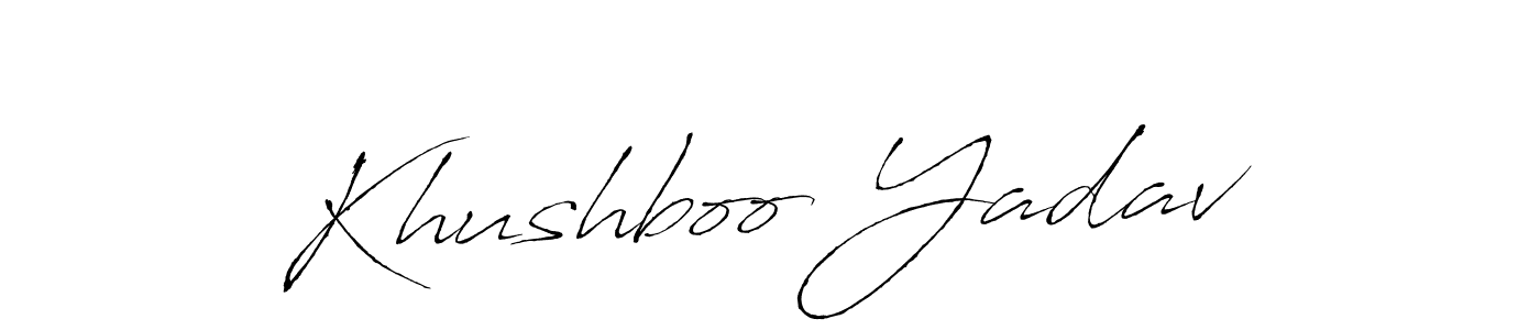 Design your own signature with our free online signature maker. With this signature software, you can create a handwritten (Antro_Vectra) signature for name Khushboo Yadav. Khushboo Yadav signature style 6 images and pictures png