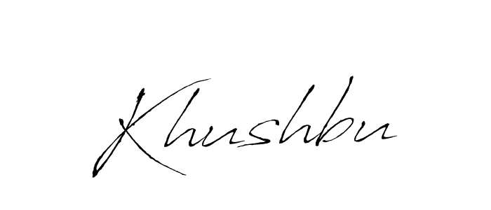 Make a beautiful signature design for name Khushbu. With this signature (Antro_Vectra) style, you can create a handwritten signature for free. Khushbu signature style 6 images and pictures png