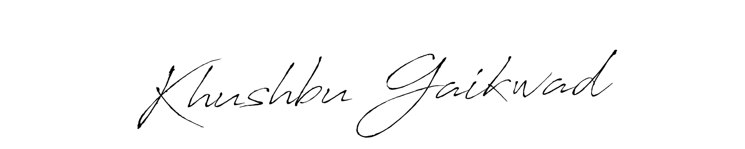 How to make Khushbu Gaikwad signature? Antro_Vectra is a professional autograph style. Create handwritten signature for Khushbu Gaikwad name. Khushbu Gaikwad signature style 6 images and pictures png