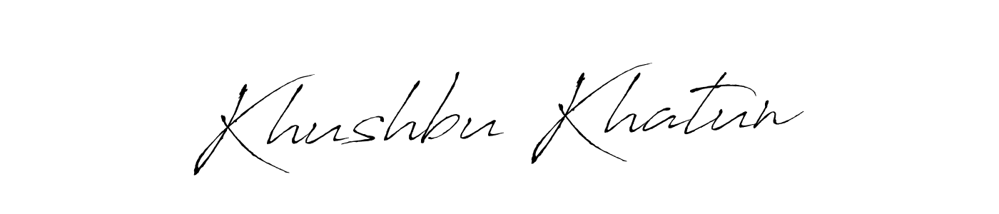 Also we have Khushbu Khatun name is the best signature style. Create professional handwritten signature collection using Antro_Vectra autograph style. Khushbu Khatun signature style 6 images and pictures png