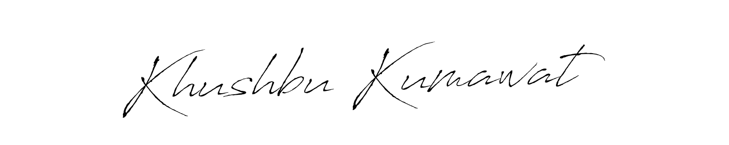 Make a short Khushbu Kumawat signature style. Manage your documents anywhere anytime using Antro_Vectra. Create and add eSignatures, submit forms, share and send files easily. Khushbu Kumawat signature style 6 images and pictures png