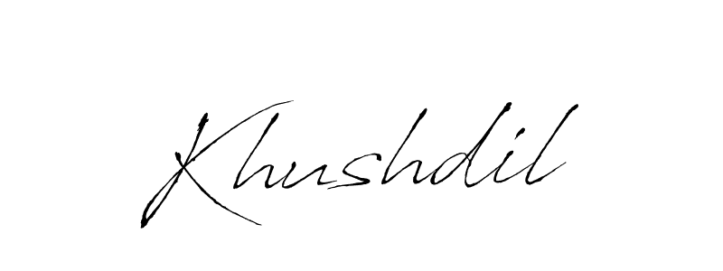 Also You can easily find your signature by using the search form. We will create Khushdil name handwritten signature images for you free of cost using Antro_Vectra sign style. Khushdil signature style 6 images and pictures png