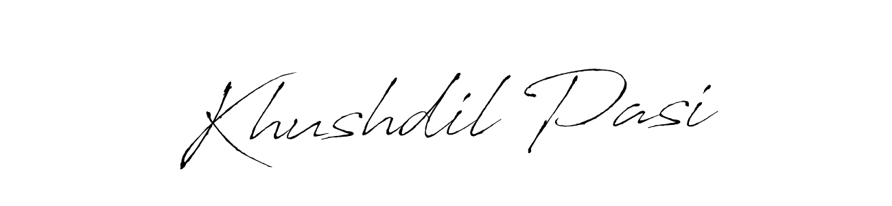 Also we have Khushdil Pasi name is the best signature style. Create professional handwritten signature collection using Antro_Vectra autograph style. Khushdil Pasi signature style 6 images and pictures png