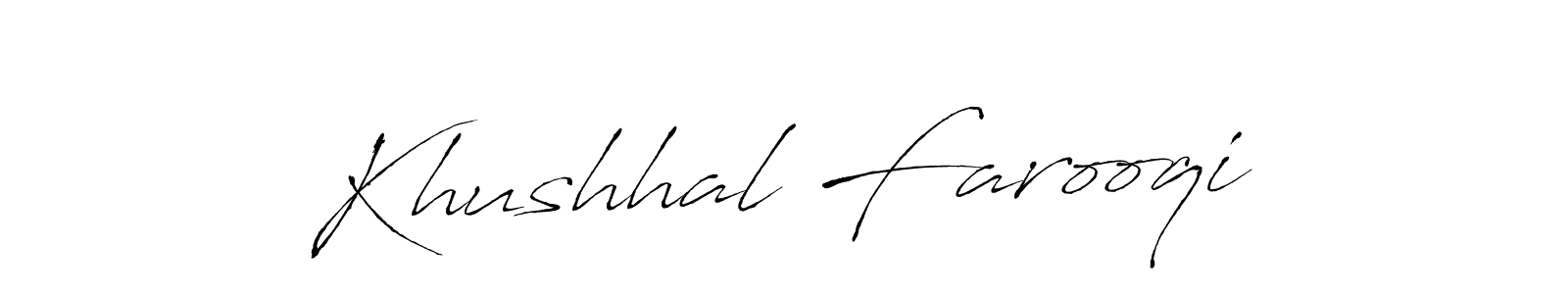 Make a beautiful signature design for name Khushhal Farooqi. Use this online signature maker to create a handwritten signature for free. Khushhal Farooqi signature style 6 images and pictures png